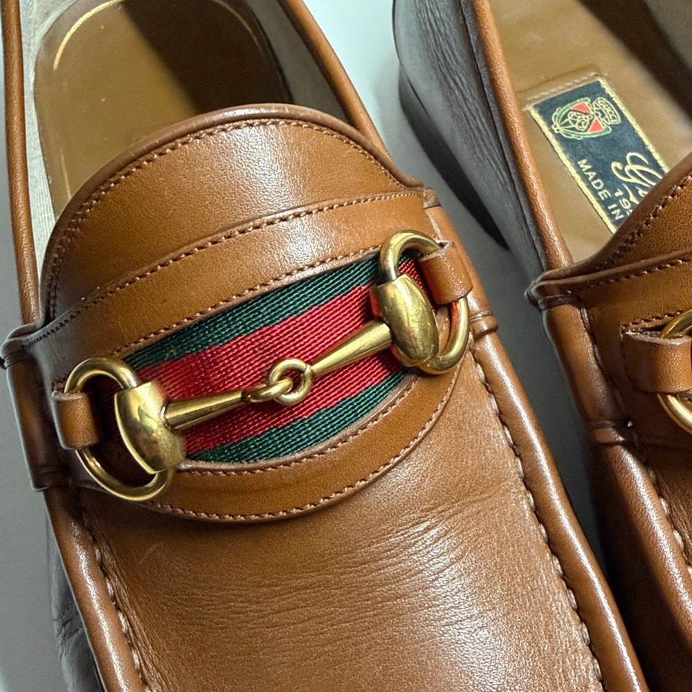 Gucci 60th Anniversary Horsebit 1953 Web Stripe Loafers Men’s Size US 8.5 - Picture 9 of 16